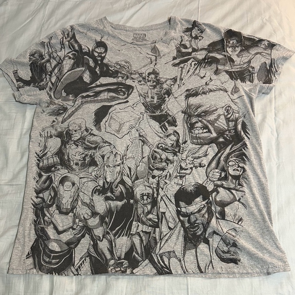 Marvel Gray Graphic Tee
